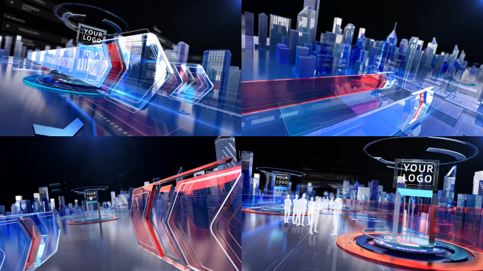 大气蓝色新闻政法资讯栏目片头