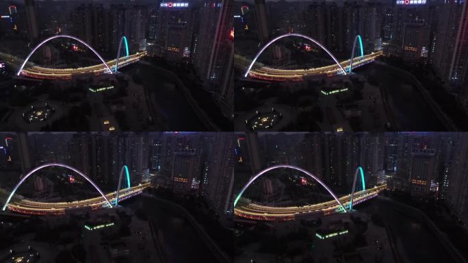 贵阳筑城大桥交通航拍