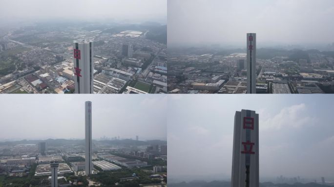 航拍广州日立电梯全球最高试验塔