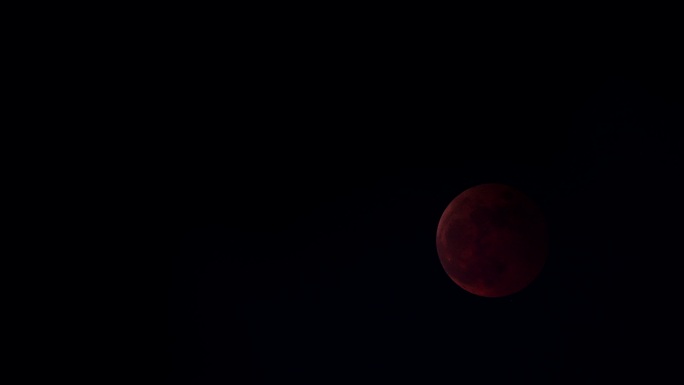 月全食血月红月亮月掩天王星中秋节实拍视频