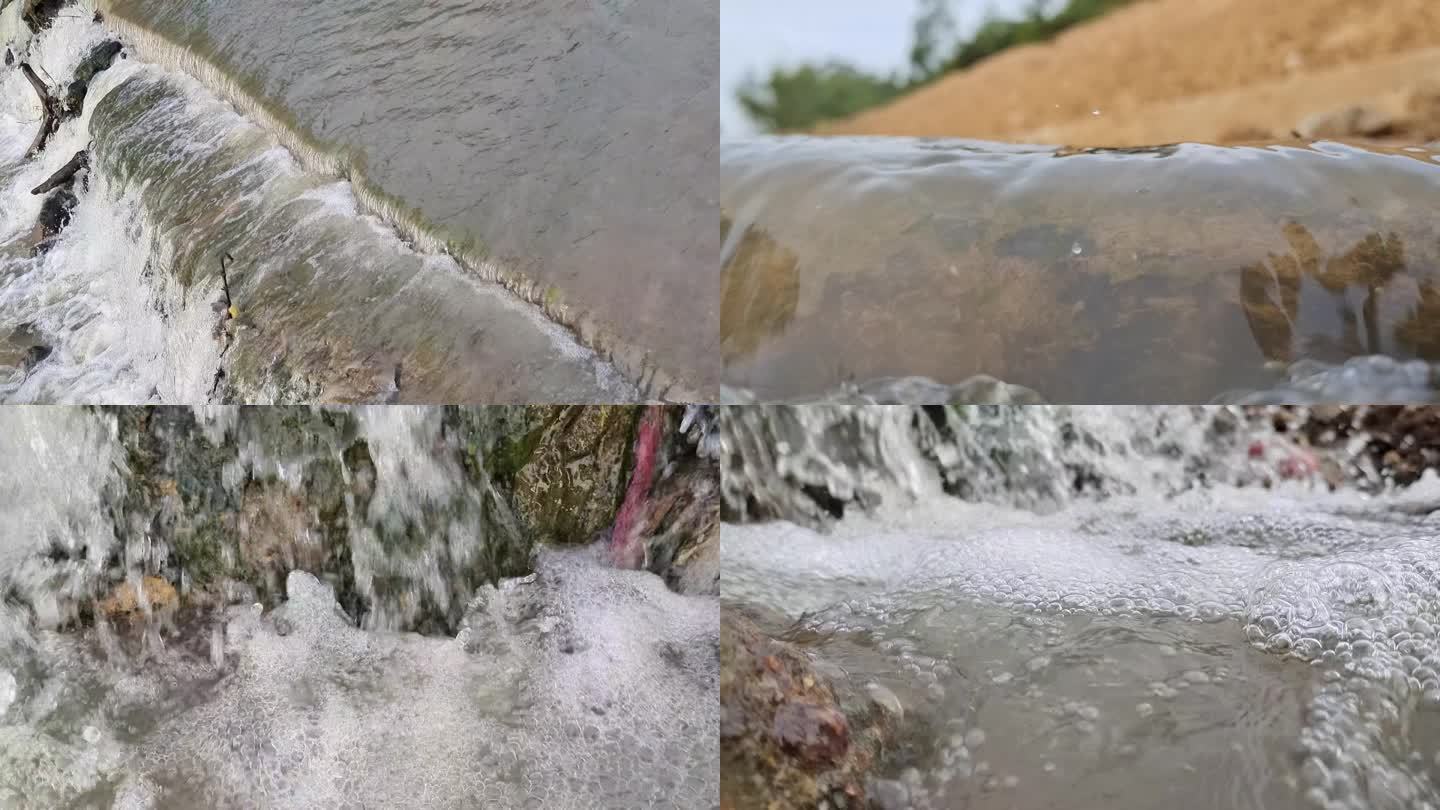 溪流水浪涛波浪浪花水花