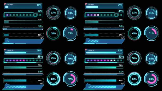 科技感进度条加载ae模板