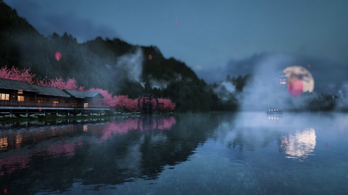 湖光月色