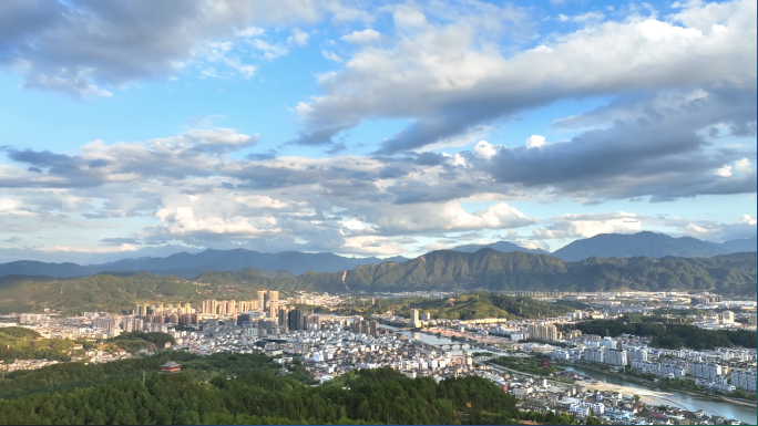 【4K】浙江龙泉市夕阳