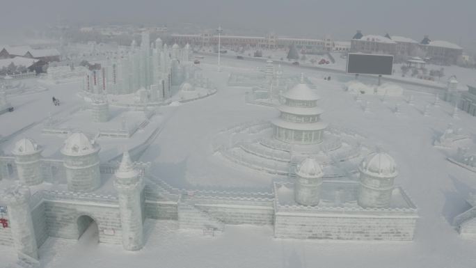 冬天 冰雕 雪乡 乡村 过年 家乡 东北