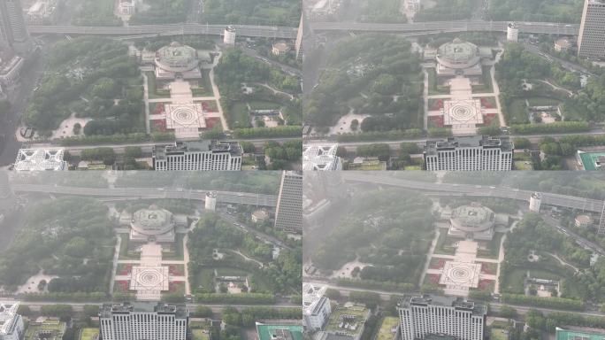4K原素材-上海空城、上海博物馆人民广场