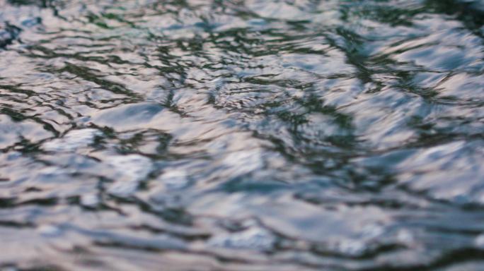 4k生态自然水面流淌溪水水资源水流