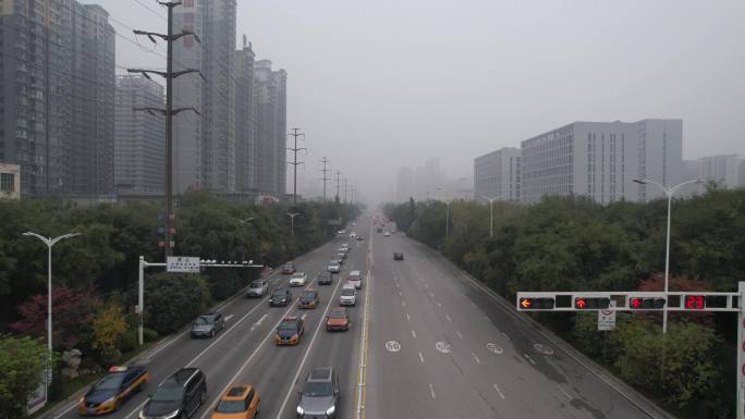 4K-渭南城市雾霾实拍