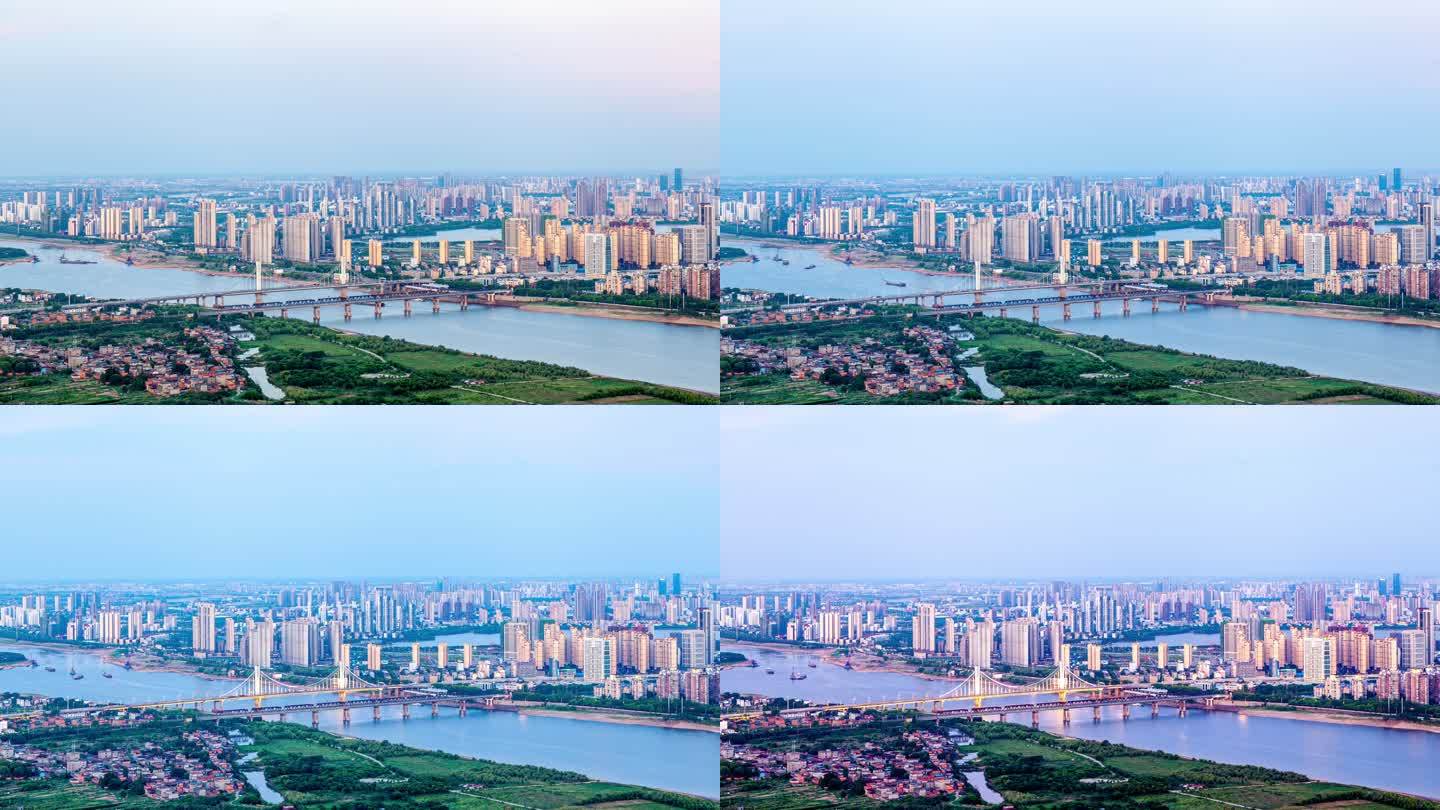 南昌赣江和青山湖城市中心延时摄影