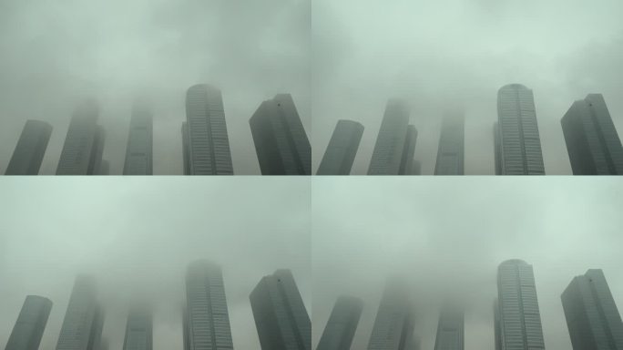 大雾中的中国尊CBD国贸