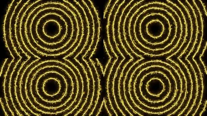 魔法圆圈黄色圆圈生成消失动态背景