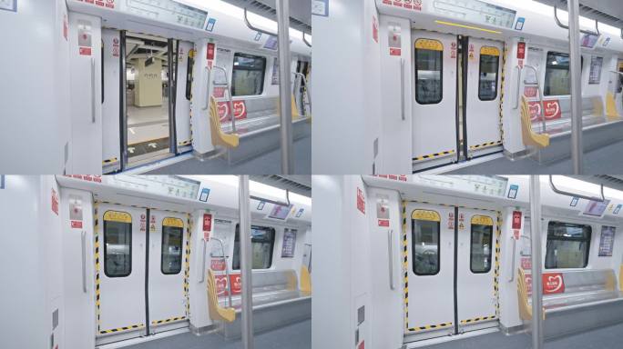 【4K正版】地铁列车到站车门关闭01