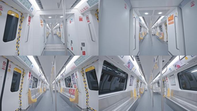 【4K正版】地铁列车车厢内部空镜02