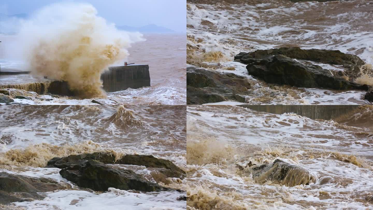 码头、海面海港、海浪