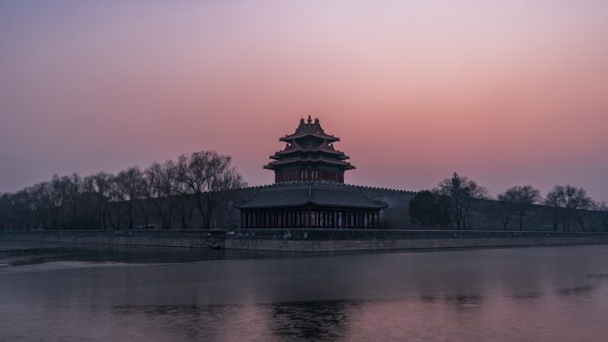 T/L远景：紫禁城的LA TU角，昼夜过渡/中国北京