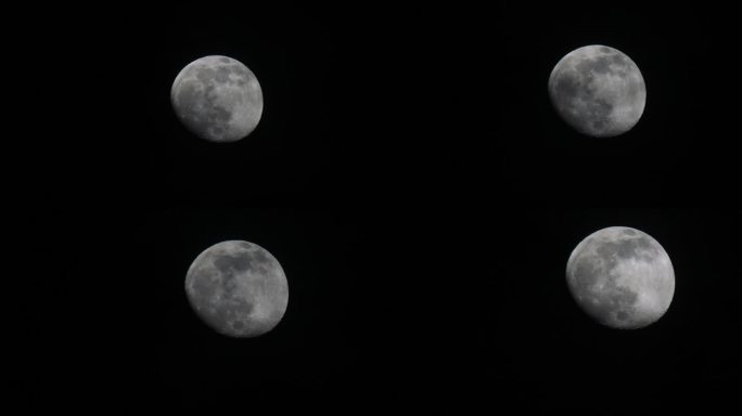 垂危的吉布斯月亮明月缓缓上升月表阴影