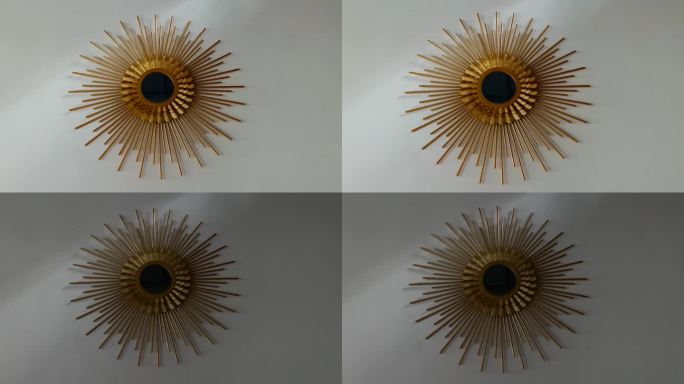 墙上的太阳圆形摆件
