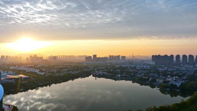 南京江宁区高湖水库日出