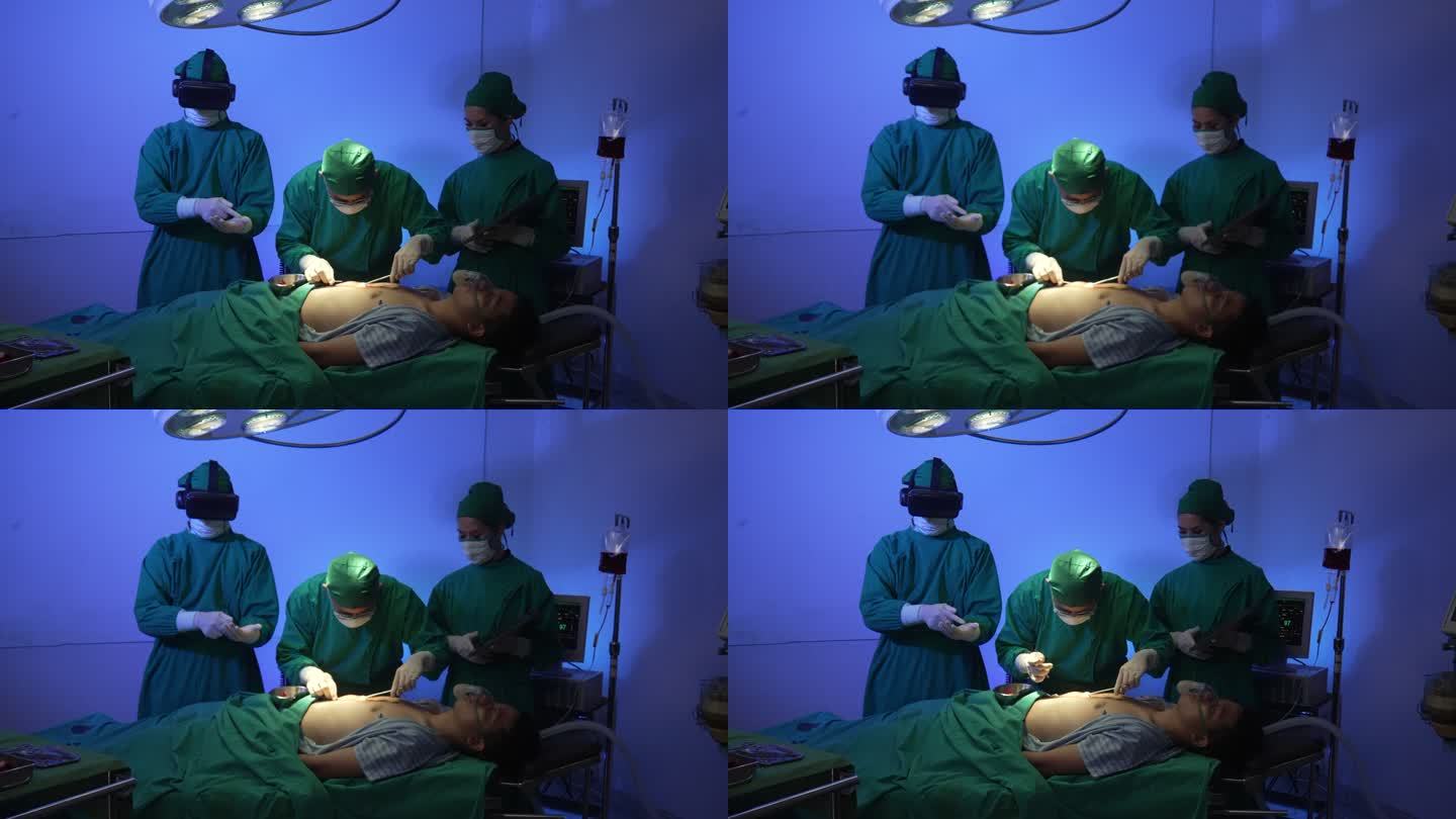 医生正在手术室为病人做手术。