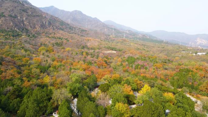 航拍北京西山阳台山秋景秋色-7