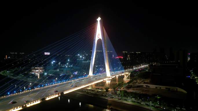 2022最新佛山奇龙大桥夜景桥梁