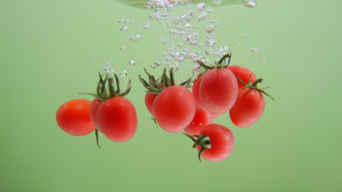【4K】小番茄红色水果圣女果樱桃番茄