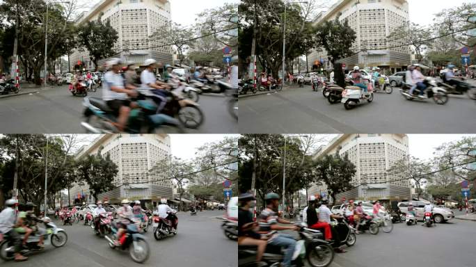 街道上的摩托车交通