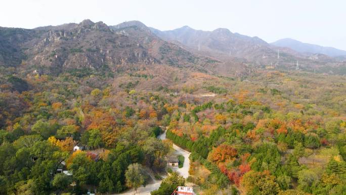 航拍北京西山阳台山秋景秋色-9