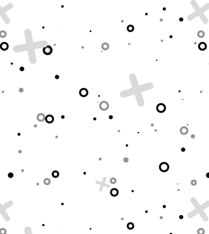 抽象的黑白xo背景。Tic tac toe抽象背景。创意设计的3D图形