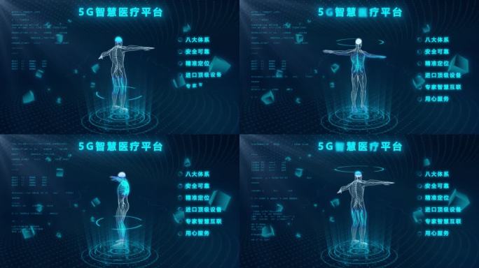 5G科技智慧医疗人体展示