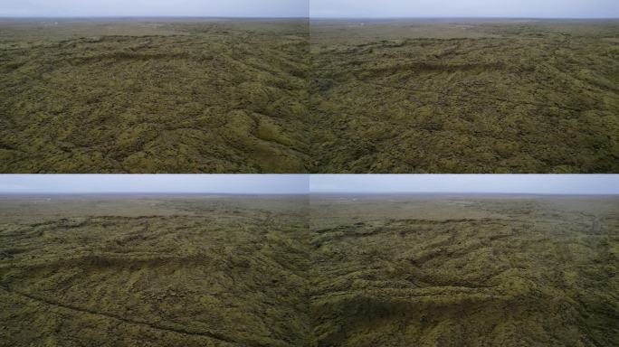 令人难以置信的埃尔德朗熔岩场覆盖着冰岛南部壮观的苔藓毯