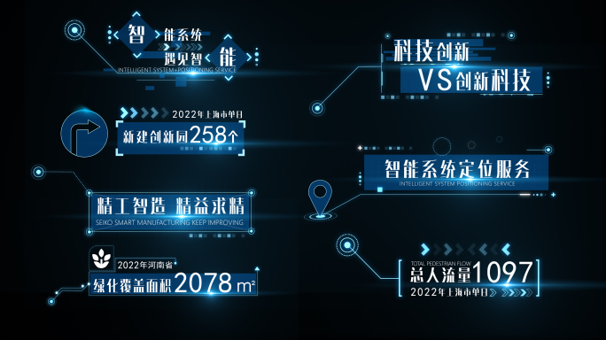 多款HUD科技字幕特效【带通道】