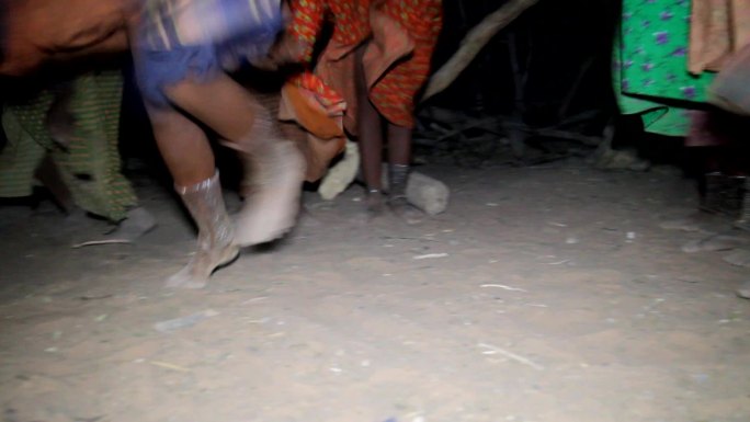 特写Himba部落舞蹈