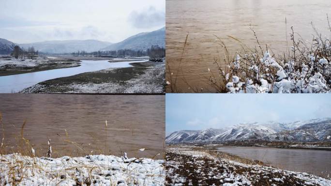 岷县西江镇雪景延时