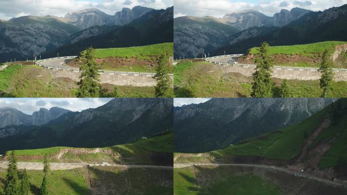 伊昭 公路 白石峰 山 伊黎 草原