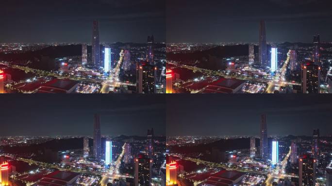 4K正版-航拍东莞CBD城市繁华夜景01