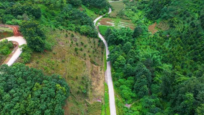 航拍偏远山区公路国道合集