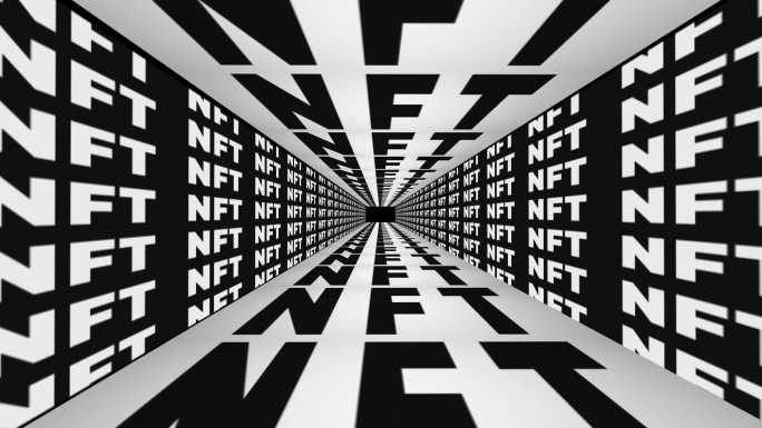 抽象NFT隧道排版背景4k