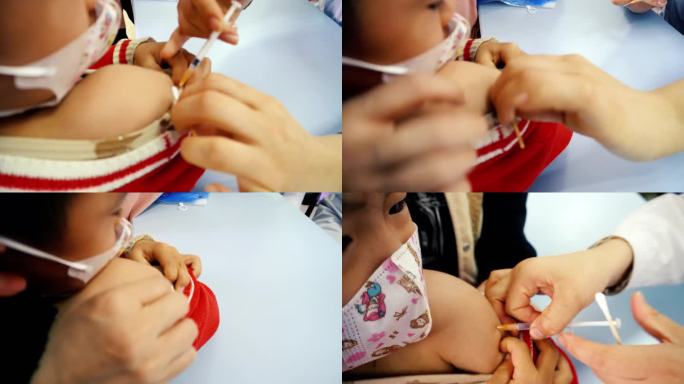 妇幼保健站打预防针，注射疫苗