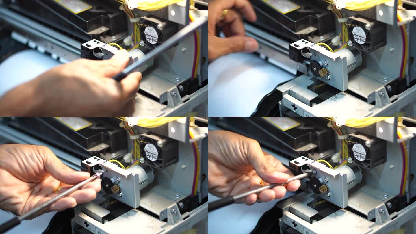 数字打印机维修技师，更换打印机部件