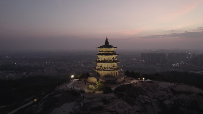 福建泉州石狮姑嫂塔夜景