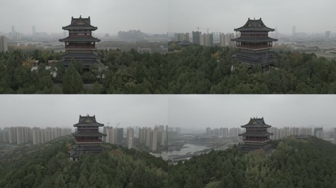 航拍徐州汉文化景区-原色彩