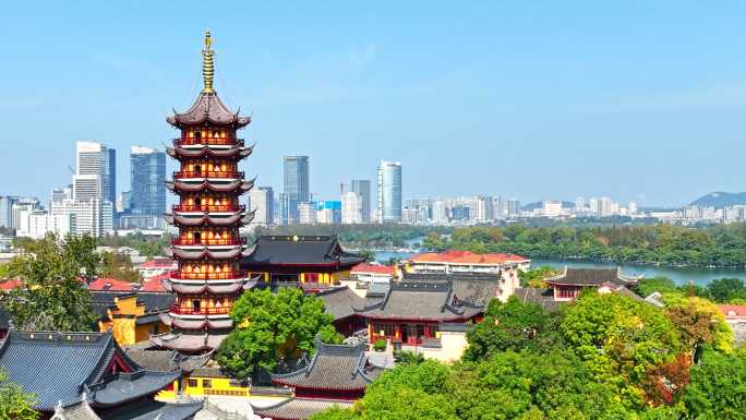 南京市古鸡鸣寺航拍