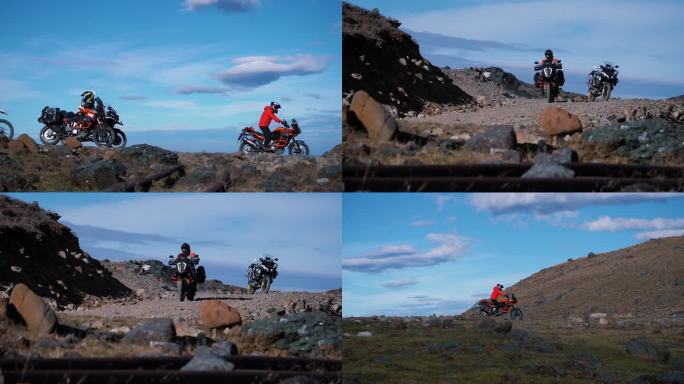 骑摩托车旅行高原