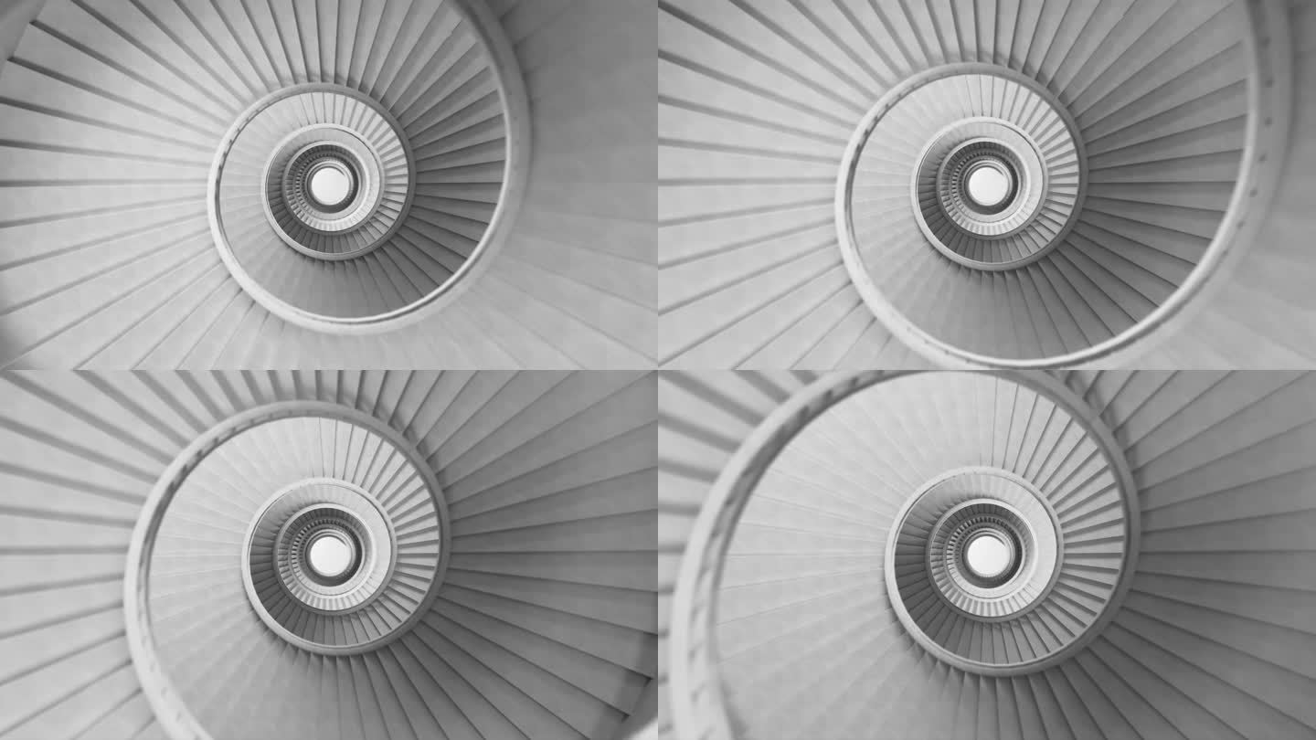 创意空间概念抽象镜头（旋转楼梯）