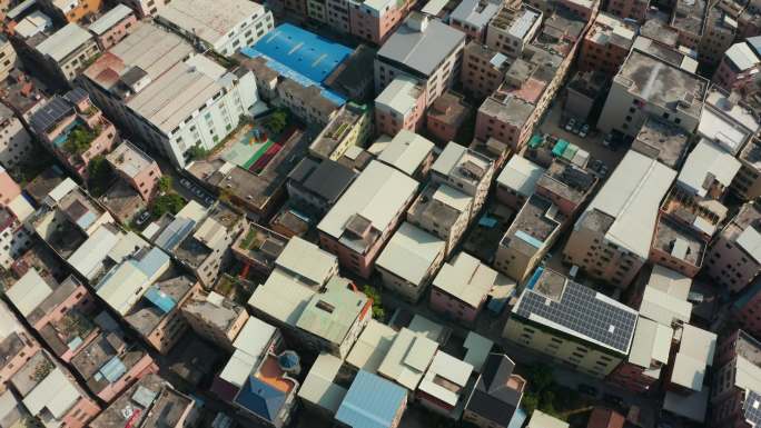 广州旧城区航拍俯瞰4K