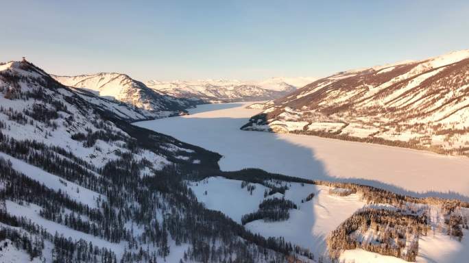 4k新疆旅游地-喀纳斯、禾木（冬季雪景）