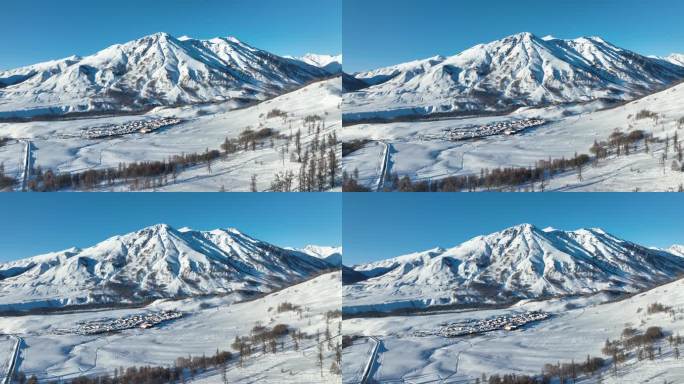 4k新疆旅游地-喀纳斯、禾木（冬季雪景）