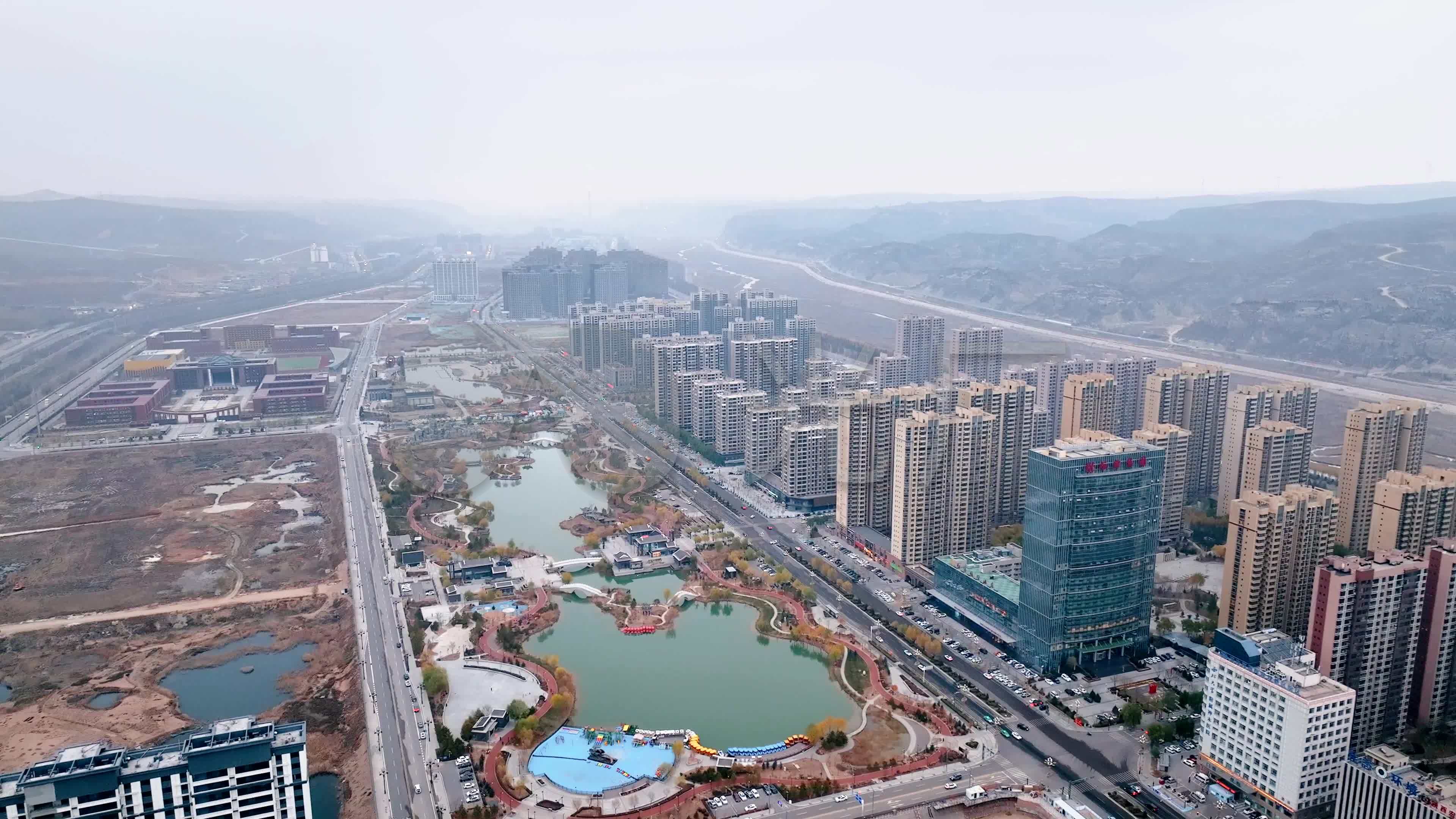 榆林市夜景,榆林市,榆林市区_大山谷图库