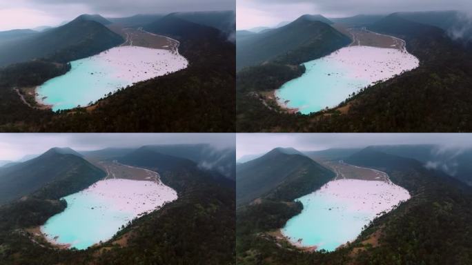 丽江玉龙雪山高原湖泊壮美风景航拍